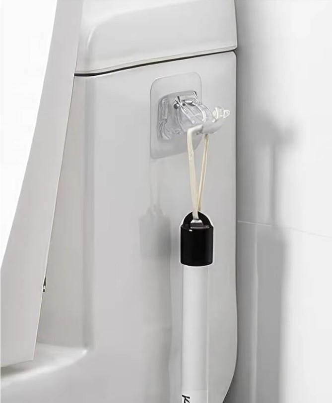 No Drill Curtain Rod Brackets No Drilling Self Adhesive Curtain Rod Holder Hooks Nail Free Adjustable Curtain Rod Hooks Curtain Hangers for Bathroom Kitchen Home Bathroom Pack of 6